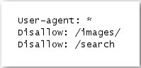 All compliant search engine bots (denoted by the wildcard * symbol) shouldn't access and crawl the content under /images/ or any URL whose path begins with /search