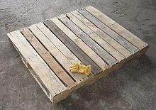 A typical wooden pallet