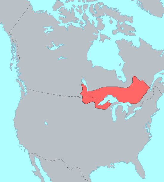 Pre-contact distribution of Ojibwe