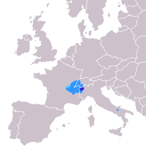 Map of the Franco-Provençal Language Area