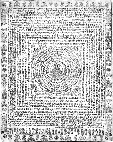 Chinese use of the Siddhaṃ script for the Mahapratyangira Mantra. 971 CE