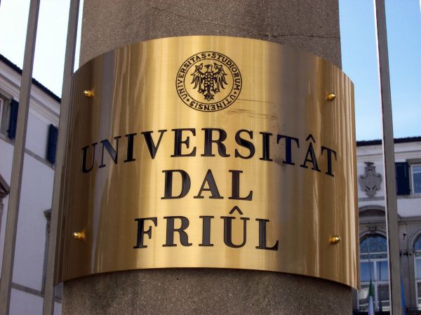 Sign of the Universitât dâl Friûl in Udine