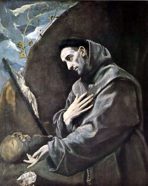 Saint Francis of Assisi, founder of the mendicant Order of Friars Minor, as painted by El Greco.
