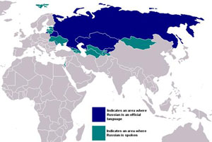Map of the Russian language