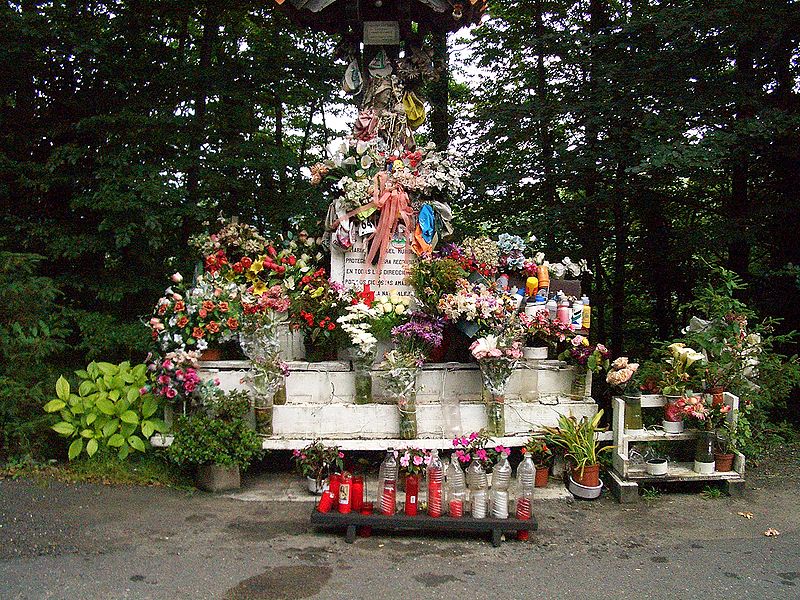 Virgin Mary, venerated as the patron saint of bicyclists, near Leintz-Gatzaga in the Basque Country