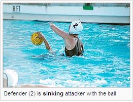 Defender (2) is sinking attacker with the ball
