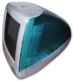 The original "Bondi Blue" iMac G3, introduced in 1998