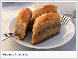 Pieces of baklava