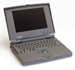 The PowerBook 100 (shown here), 140 and 170 introduced a line of professional laptop Macs