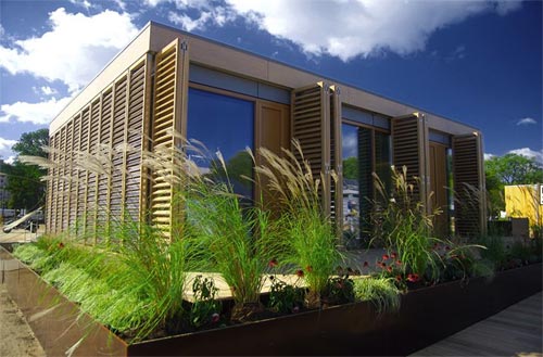 Darmstadt University of Technology won the 2007 Solar Decathlon with this passive house designed specifically for the humid and hot subtropical climate in Washington, D.C.