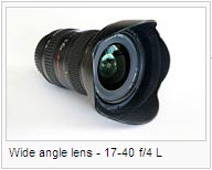 Wide angle lens - 17-40 f/4 L