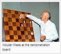 Wouter Mees at the demonstration board