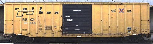 A Boxcar (US) Goods van (UK): rolling stock, used to transport freight