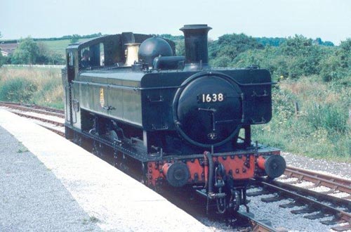 A Pannier tank steam locomotive