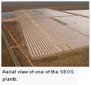 Aerial view of one of the SEGS plants