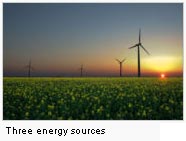 Three energy sources