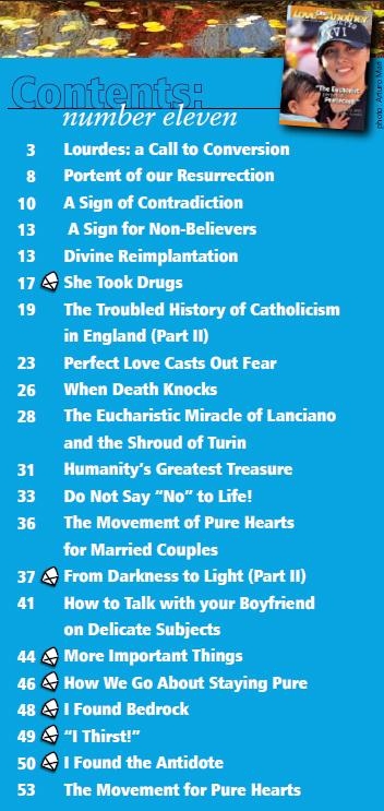 Contents of "Love One Another!" Christian magazine, issue 11 