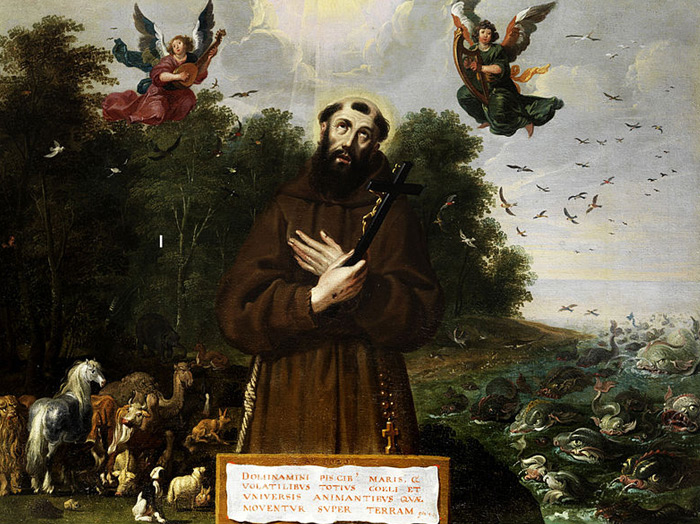 Saint Francis preaches to the animals