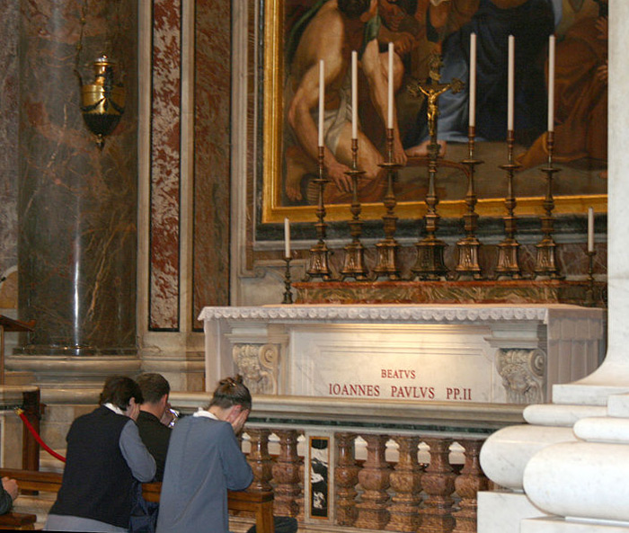Tomb of John Paul II in The Chapel of St. Sebastian