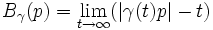 B_\gamma(p)=\lim_{t\to\infty}(|\gamma(t)p|-t)