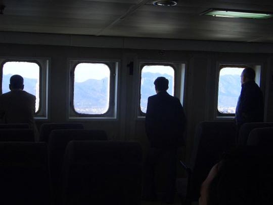 On the ferry approaching Cyprus