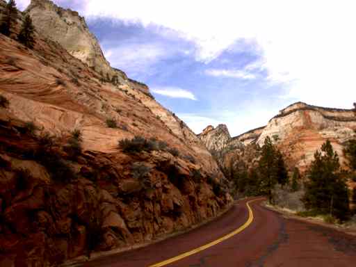 Zion park at the beginning of Highway 12.