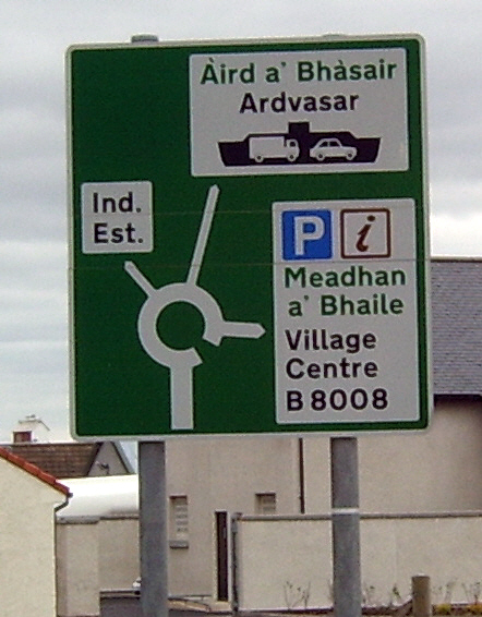 Public signage in Gaelic