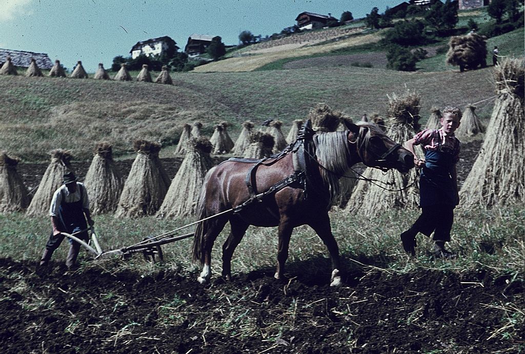 Ladin farmers in 1960s La Val, South Tyrol