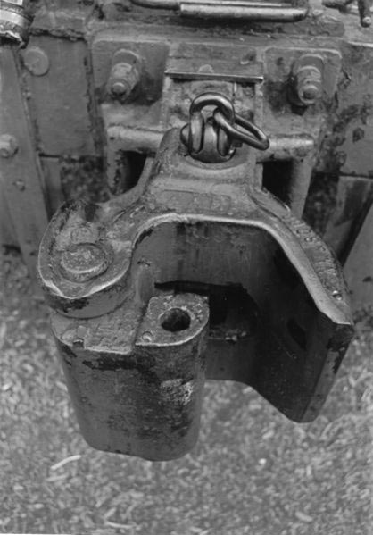 An AAR Type "E" railroad car coupler (US)