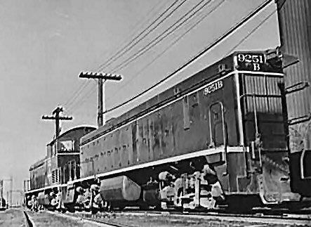 An EMD TR1, one of several models of cow-calf locomotives