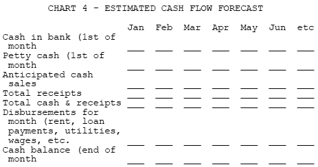estimated cash flow forecast